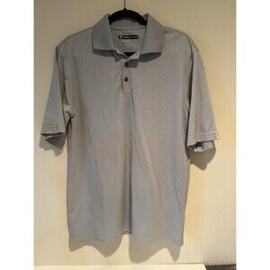 Pebble Beach Dry Performance Golf Polo Shirt Gray Mens M